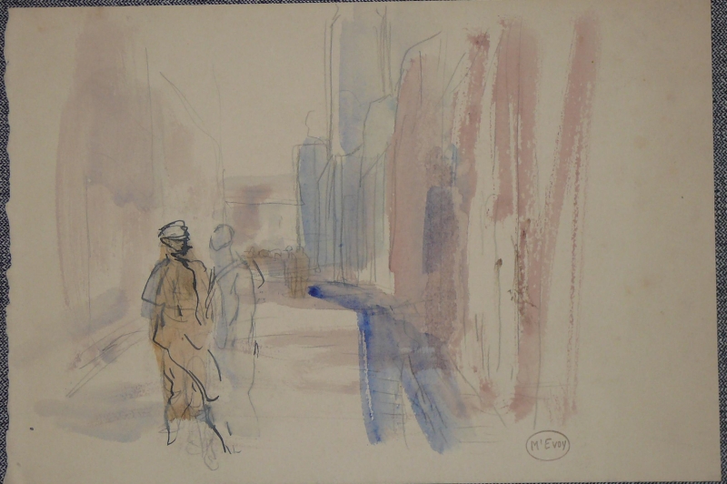 Street scene with soldiers. . . . DRA/390