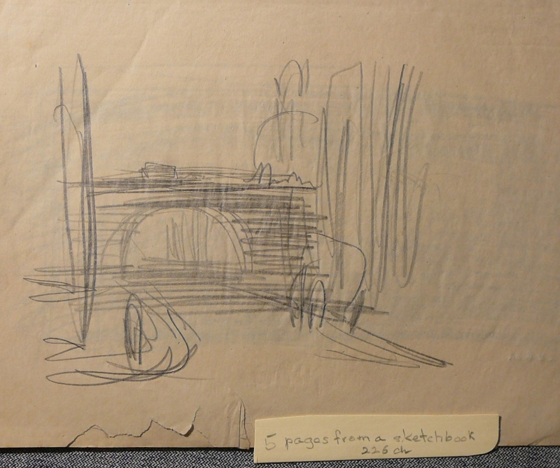 226 ch one of five pages from a sketchbook (others behind)